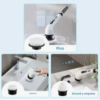 Set De 1 Limpieza Eléctrica With Rotational Cepillo Para Pisos Cepillo Eléctrico Inalámbrico Reemplazable With 7 Cabezas De Cepillo - details 2