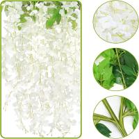 12pcs Flores De Tofu Artificial 110cm Para Decoración De Ceilings Y Corredores Estilo Wisteria Simulada Para Bodas Y Aniversarios - details 2