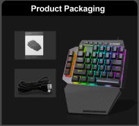 Teclado Mecánico De Juego E-YOOSO K700 RGB Con Switches Rojos Y Cableado 44 Teclas Programables One-handed Para PC Y Laptop - details 8
