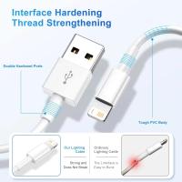 Cable De Carga USB a a Lightning 2M 6.6FT 5 Pack Para iPhone 14 13 12 11 pro X XR XS Max 8 7 plus 2.4A Certificado MFi - details 0