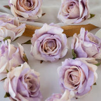 10PCS Flores Artificiales Rosa Silken Para Decoración De Hogar Accesorios De Fiesta Navidad Coronel De Cabeza Muñeca Flor - details 13