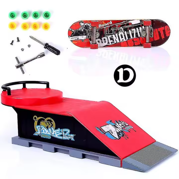 Mini Parque de patines para patinetas de Dedo, combinación de pistas, Rampa para patinetas de Juguetes - 1