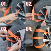 Cadenas De Nieve Para Coche 20-10pcs Plástico Antideslizante Para Llantas De Coche Tipo Crawler Aumentan La Anchura Y La Grosor Herramientas De Emergencia Para Invierno - details 1