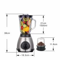 BATIDORA ROYAL SWISS  de vaso Y licuadora Dual de vidrio para alimentos, extractor de jugo, molinillo multifunción - details 3