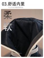 Botas Negras Brillantes Para Niñas 2024 Con Cierre Lateral Y Cordón Alta Comodidad Antideslizantes Talla True to Size Para Niños Estilo Británico Casual - details 5