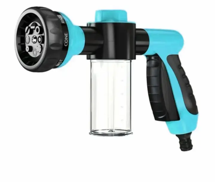 Pistola De Baño Para Perros Con Rojellador De 3 Modos Ajustable Lanzador De Espuma De Detergente Herramienta De Limpieza Para Mascotas Con Mangue De Alta Presión - 1