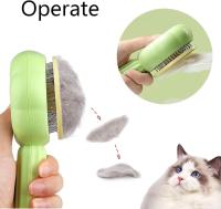 Peinador de pelo para mascotas, Peinador para peinar con boton de depilación - details 1