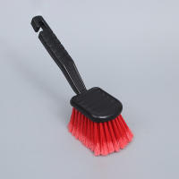 Cepillo De Limpieza Para Ruedas De Coche Con Cerda Roja Y Mango Negro Herramienta Para Lavar Automóviles Y Motocicletas - details 1