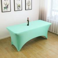 Enagua De Mesa Elástica Para Boda Fiesta Cumpleaños Decoración De Mesa Al Aire Libre Barra De Cócteles Telas De Tule Impermeables De Poliéster/Celulosa - details 19