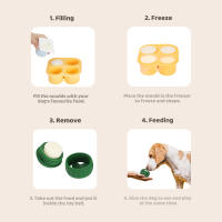 Juguetes Para Masticar Para Perros Rellenable De Hielo Y Trays Toy De Silicona Duradero Para Aliviar El Estrés Y Ansiedad En Verano - details 3