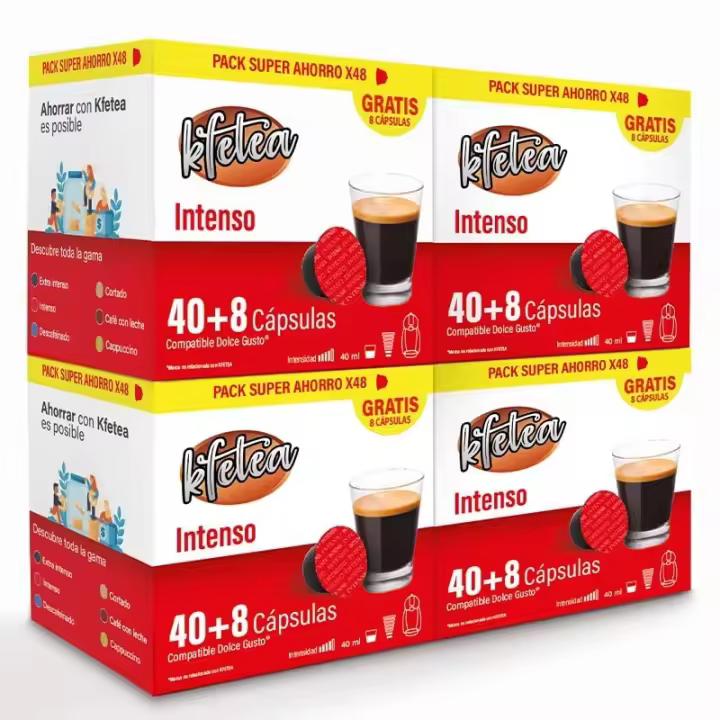 Intenso Kfetea 4 cajas de 48 capsulas compatibles Dolce Gusto 8436583660522 - 1