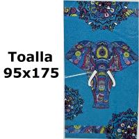 Toalla de playa elefante,Toalla de baño grande,MICROFIBRA 100% POLYESTER,MEDIDAS 95x175cm,cm,fespu - details 0