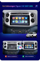 AWESAFE inalámbrico CarPlay Android Auto Radio para VW Volkswagen Tiguan 2006 2007 2008 2009 2010 2011 2012 2013 2014 2015 2016 coche reproductor multimedia GPS 2 din autoradio volante controles RDS Bluetooth - details 5