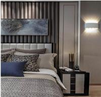 Aplique de pared interior y exterior, moderno aplique baño LED 8W lámpara de pared impermeable aluminio iluminación de pared para salón, dormitorio, pasillo, escaleras, camino. Blanco calido - details 2