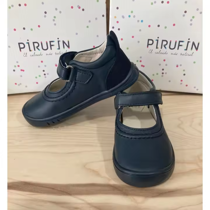 Merceditas Piel Azul Marino de Piruflex - 1