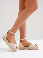 Sandalias de Esparto con Lazo y Correa al Tobillo, Alpargatas Planas Mujer, Conjunto Primavera Verano para mujer - details 2