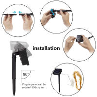 Cadena De Luces Solares Impermeable Para Exterior Con Hilo De Cobre 8 Modos Luz De Cuento Ideal Para Jardín Navidad - details 9