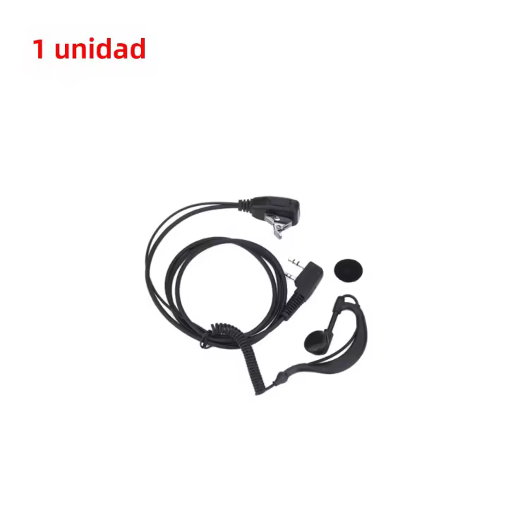 Auriculares De 2 Pines Para Baofeng UV5R Kenwood Anti-ruido Micrófono Para Senderismo Equipo Policial Vigilancia Juego De 1-10 Piezas - 1