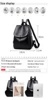 Mochila De Cuero Suave Antirrobo Para Mujer Bolso De Hombro Vintage Gran Capacidad Para Viaje Escuela Bolsa De Mano Para Chicas - details 4