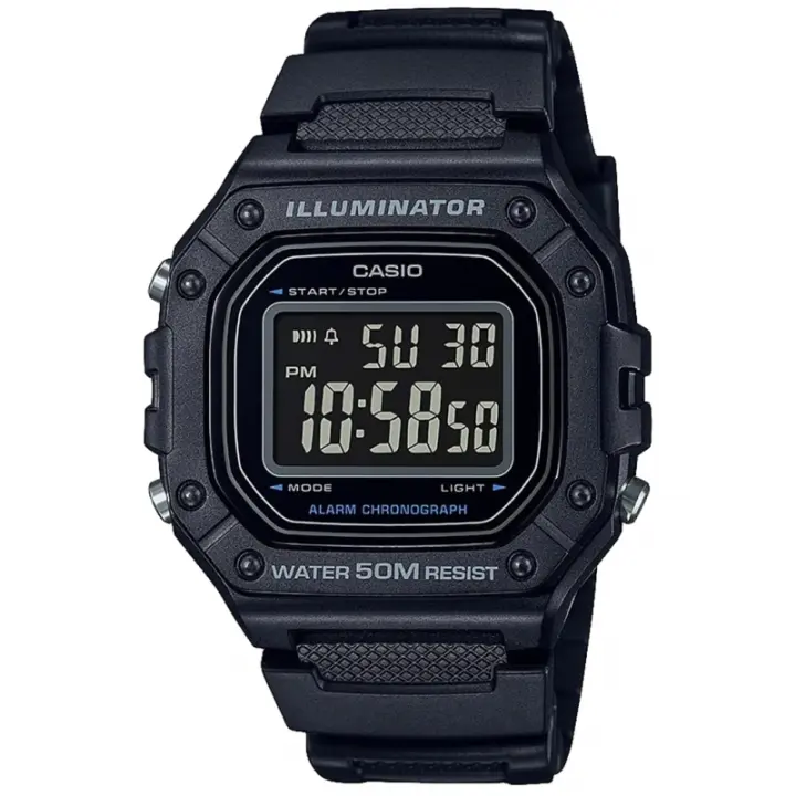 Casio Youth W-218h-1bvdf Reloj De Pulsera Digital Para Hombre Color Negro - 1