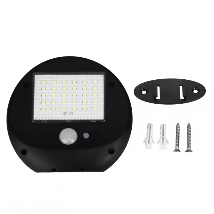 Lámpara de pared solar con sensor de movimiento sensible, resistente a la intemperie, luz LED solar de pared para exteriores para jardines, patios y garajes - 1