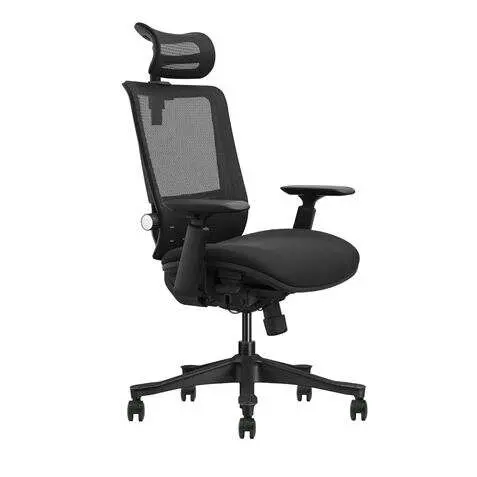 Cromad Silla de Oficina Senior Se1100 - Ajuste Total Al Cuerpo - Reposacabezas Cervical Regulable - Respaldo Ajustable - Reposabrazos Ajustable 3d - 1