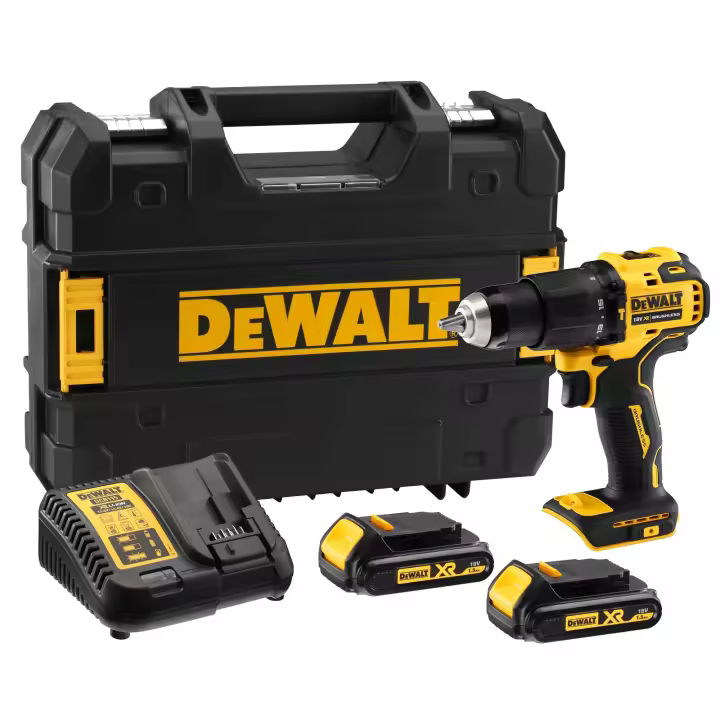 Dewalt wiertarko-wkrętarka udarowa 18v 65nm 2x1,5ah brushless dcd709s2t - 1