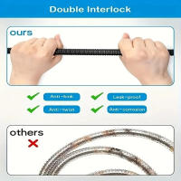 Cabo De Ducha En Acero Inoxidable Tubo De Agua Universal Para Baño Conexión De Aparato De Calentamiento De Agua Accesorios De Baño - details 1