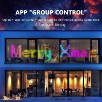 Luz De Encaje Inteligente Con 400 LEDs Control Remoto Bluetooth RGB Para Decoración De Ventanas Y Dormitorios Cambio De Color Con Música DIY - details 1