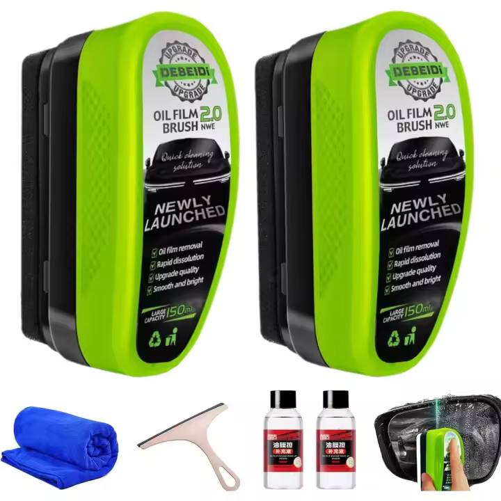 Limpiador de parabrisas Jet Dry Shop, limpiador de vidrios Jet Dry Shop, cepillo para ventanas de coche Jet Dry Shop, tabla para limpiar vidrios Jet Dry Shop, cepillo para limpiar película de aceite automotriz (2 unidades) - 1