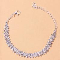 Pulsera De Tiras De Cristal Para Mujer Lujo Brillante Pulsera De Pies Joyería De Fiesta Boda Accesorios De Pierna Estilo Geométrico Tendencia - details 1