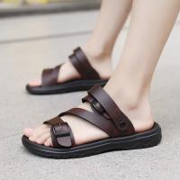 Sandalias De Verano Para Hombre Casual Deportivas PU Cuero No Eslipantes Transpirables Zapatos Romanos Playa Zapatos Del Jardín - details 19