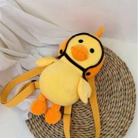 Mochila De Peluche Pato Amarillo Pequeña 33cm Kawaii Para Niñas Mochila De Animal De Dibujos Animados Suave Y Cálida Regalo Para El Día De Los Niños - details 5