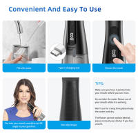 LISM Ortoirrigador USB Recargable Jet De Agua Dental Portátil Limpieza De Dientes Impermeable Con Tanque De Agua De 310ML Para Adultos - details 6