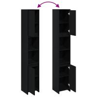 Armario de baño vidaXL Negro Roble 30x30x183,5 cm Madera elaborada - details 6