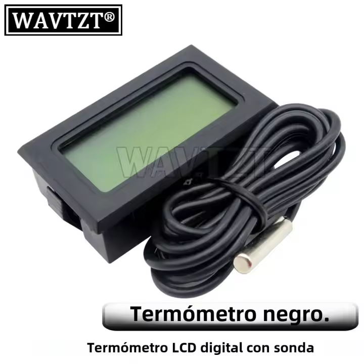 Termómetro Digital LCD Mini Para Congelador Y Nevera Con Sensor Impermeable Medición De Temperatura De -50 a 110 Grados - 1