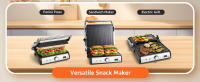 AIGOSTAR Sandwicheras y Panini con Sonda de Alimentos, Parrilla Eléctrica, Grill, Placas Antiadherentes Extraíbles, Control Automático de Temperatura( Apertura de 180º,Placas Antiadherentes,1500W) - details 6