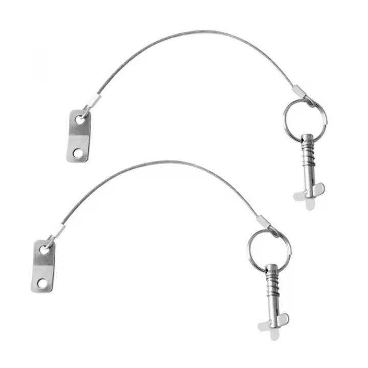 2pcs 6mm Pinzas De Liberación Rápida Con Correa Para Remolques Y Barcos Yachts Techo Bimini Herramientas De Palanca De Cubierta Acero Inoxidable 316 - 1