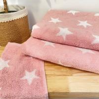 Baños Boutique Toalla de Baño Premium, Algodón - Calidad del Hotel, Súper Suave y Altamente Absorbente, Color Rosa con Dibujo STAR - details 1