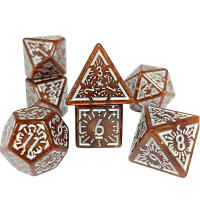 Juego De Dados TRPG Clásico 7 Piezas Tablero De Alivio De Runas Transparentes Para Juegos De Mesa Y RPG Poliedros - details 4