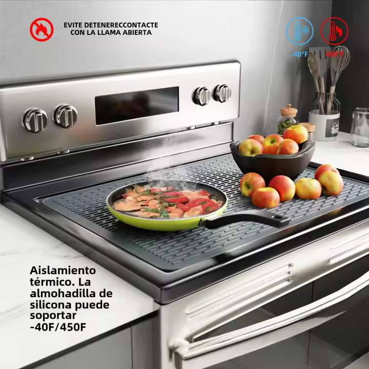 Cubierta De Silicona Para Estufa Eléctrica 28x20 Pulgadas Protector De Encimera De Vidrio Para Cocina Cubierta Eléctrica Con Estilo Americano - 1