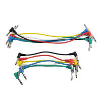 6PCS Cable De Enlace De Efectos De Guitarra Eléctrica Pedal 1/4 Angulo Derecho Bajo Ruido Shielded Audio Cable Accesorios Para Guitarra - details 1