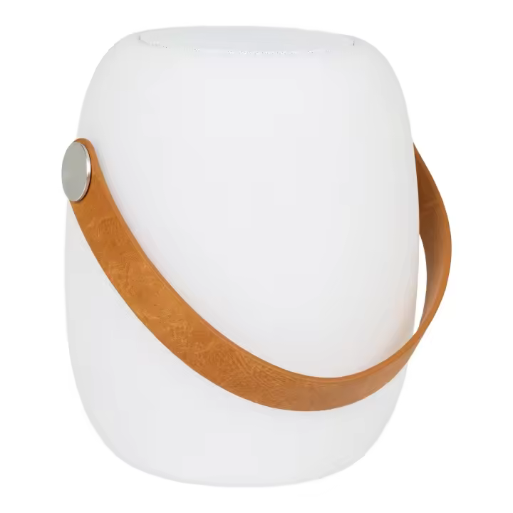 Lámpara de Exterior Recargable Cardiff, Polietileno, Blanco, 18x18x21 cm - 1