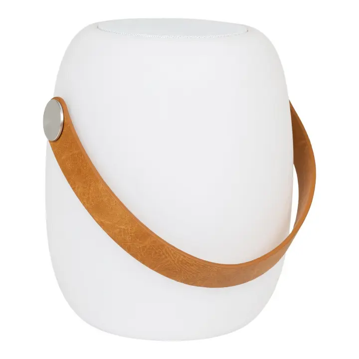 Lámpara de Exterior Recargable Cardiff, Polietileno, Blanco, 18x18x21 cm - 1