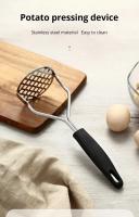 1pc Picadora De Papas De Acero Inoxidable Manual Molinillo De Ajo Creativo Para Batata Y Calabaza Gadgets De Cocina - details 0
