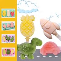 Molde De Helado De Silicona En Forma De Dinosaurio Y Fresa Saludable Para Helados Popsicle Reutilizable Para Hacer Helados En Verano Herramientas Para Cocinar Y Hornear - details 9