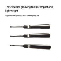 Juego De 3 Piezas Herramienta Manual De Groover De Cuero En Forma U Y V Para DIY Y Artesanía Herramienta De Trabado Metálica - details 2