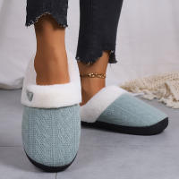 Zapatillas Casuales De Pelo Fluffy Para Mujer Invierno Plush Interior Zapatos De Mujer 2025 Plataforma Calientes Tallas Grandes Pareja Planas - details 8