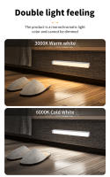 Lámpara De Noche LED Recargable Inalámbrica Con Sensor De Movimiento Para Armario Armario Cocina Escaleras 10/20/30/50cm Luz De Alarma - details 7