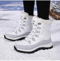Botas De Tobillo Para Mujer Invierno Calor No Derrapante Negras Botas De Nieve Con Cordones Chaussures Femme Botines Mujer Planas - details 13